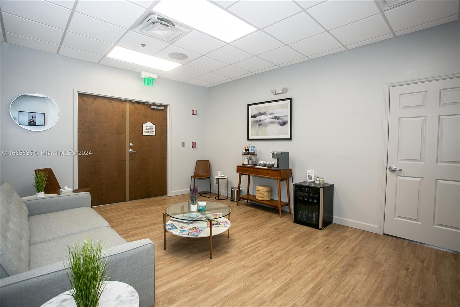 Perfect for Doctors and Medical Professionals. Tremendous opportunity to lease a fully renovated, fully turn-key, fully furnished office space. Available for very flexible lease. Can be leased full time or for just a few days a week. Rent to be prorated based on number of days per week sublet. The space features modern high end finishes, a gorgeous reception area with a drinks refrigerator, quality sound system, brand new quartz counters and cabinets, top of the line furniture including exam tables and more. The unit can be delivered turn-key (fully furnished) as seen in the photos. All exam rooms have a sink with plumbing in place. There is also a kitchen/break room with refrigerator and microwave. Private bathrooms within the space. Plenty of parking. Lease term of 1-5 years.