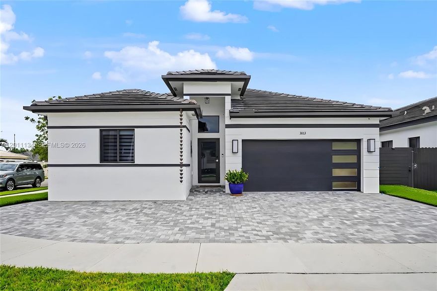 Turnkey 3-bed, 3-bath SFA built in 2022 and proudly owned by its original owners—offering like-new construction without the wait. Featuring soaring high ceilings, a two car garage, an open-concept layout, and modern designer finishes throughout. Premium Upgrades: $30K jacuzzi, impact windows & doors throughout, and a corner lot with ample parking—rare find! Located in a prime Miami location near top hospitals, fine dining, and excellent schools, this home sits in a safe, family-friendly neighborhood. Take advantage of the best value in the area and flexible financing options with as little as 3.5% down—an exceptional opportunity for homeowners and savvy buyers alike.