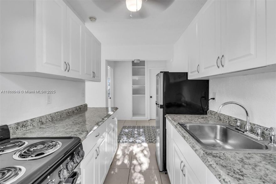 **1 MONTH FREE with a 13 month lease** Renovated 1 bedroom, 1 bathroom bungalow offering the perfect blend of comfort and style, complete with a private backyard ideal for a garden, BBQ or outdoor lounging. Interior featuring tile floors throughout, spacious and modern kitchen with stainless steel appliances, two A/C units, a large closet and beautiful deco bathroom with a stand-up shower. Abundant natural light adds warmth and character to the space. Located in a peaceful courtyard-style complex in the vibrant El Portal neighborhood, minutes from I-95, Biscayne Blvd, The Citadel Food Hall, La Santa Taqueria, Surry Hills Coffee and Miami Shores. Lots of parking spaces in the complex and shared laundry room.