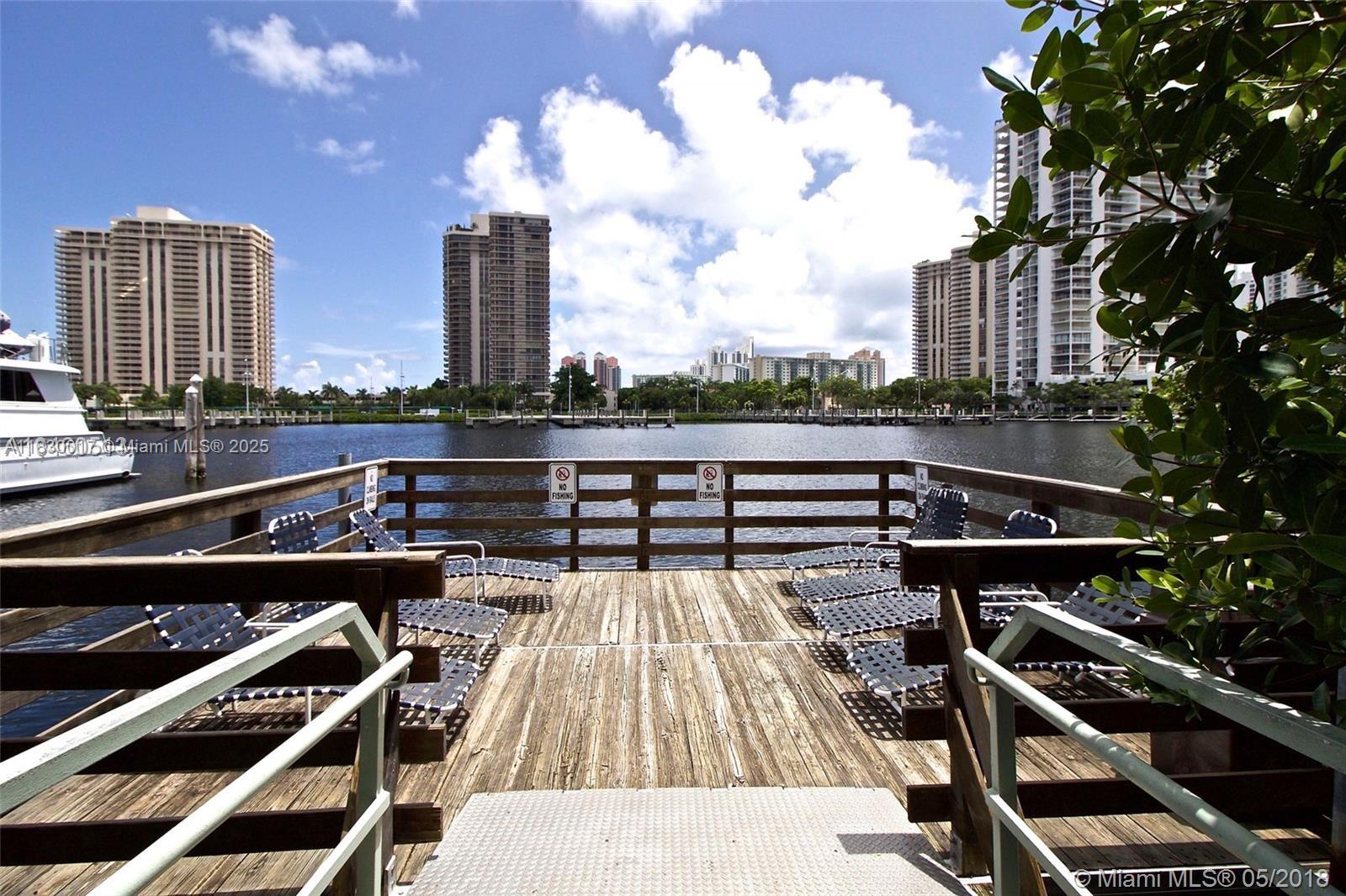 INVESTORS OPORTUNITY!!!!!!! Fully furnished 2 Bedrooms 2 Bathrooms apt with direct water view located on the first floor. Short term rental allowed special for AIRBNB, minimum period 7 days, up to 52 rentals a year. Inside laundry, plenty of parking space, management on site, pool, tennis court, playground, exercise room, club house, gated community, pets allowed. Close to Aventura mall and beaches.