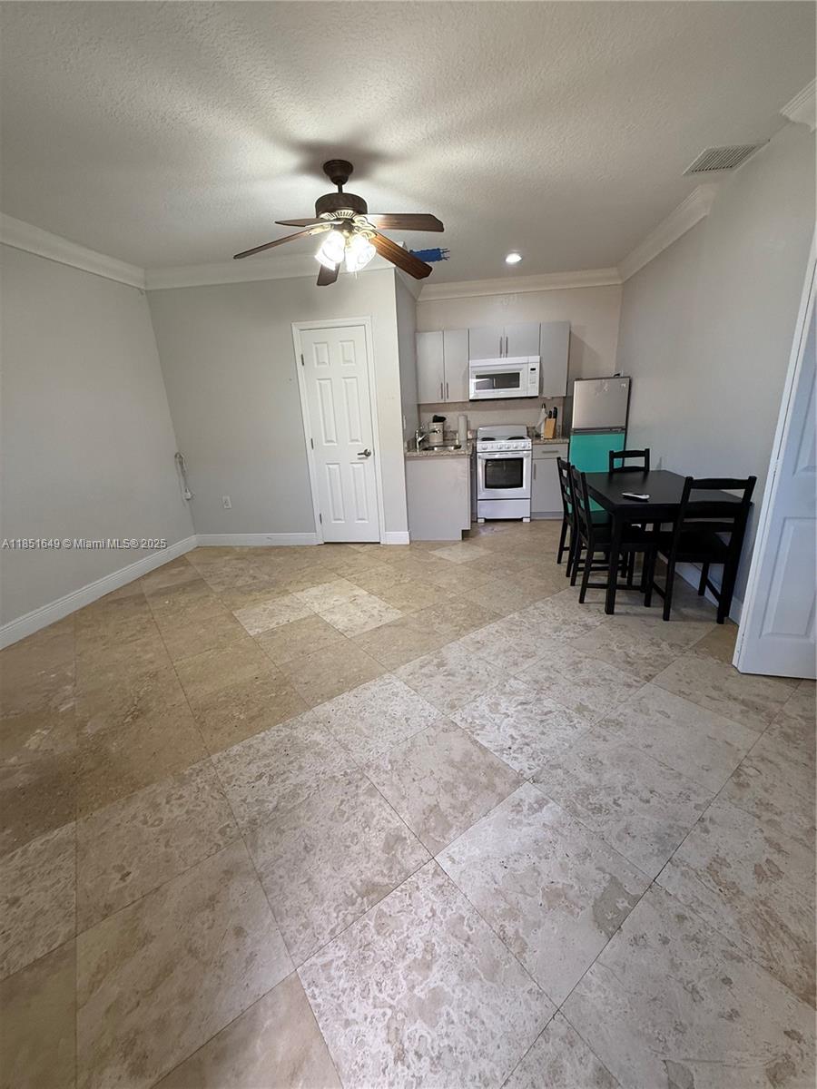 "This efficiency offers a functional space with a spacious room, providing enough space for watching TV. A well-designed bathroom and a kitchen integrated with the dining area provide comfort and connectivity. Ideal for couples, singles, and students seeking a practical and cozy home. NO PETS. 2 assigned parking spaces. Immediate availability. The applicant must supply a background check, contract to lease, rental application, paystubs or bank statement, eviction, and credit report. Water, internet, and electricity is included with the rent