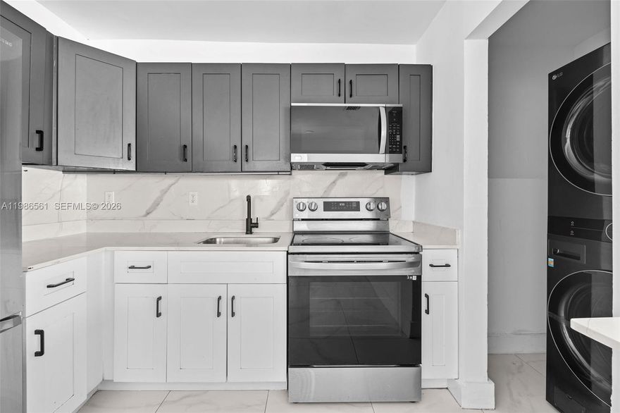 This 3-bedroom, 2-bathroom apartment has been fully updated with new flooring, updated bathrooms, and a modern kitchen with updated appliances. A full-size washer and dryer are included in the unit, and impact windows are throughout.
The private backyard is great for entertaining, and private driveway parking is available right next to the unit. Pets are welcome!
Located just minutes from the Design District, Wynwood, Midtown, and Downtown Miami with quick access to I-95 — dining, shopping, and entertainment are all nearby.