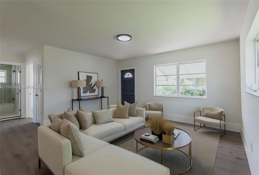 Updated 2-Bedroom in Tamarac’s Mainlands Community 55+ 2-bedroom, 1-bathroom home. Property with new laminate flooring throughout, a beautifully updated bathroom, and a modern kitchen equipped with brand-new stainless steel appliances. Fresh interior & exterior paint, new lighting fixtures, and updated systems, including a central A/C and a new mini-split unit in the spacious family room, make this home a turn-key clubhouse and pool. The low HOA fee includes lawn care, access to the clubhouse, and pool maintenance. newer roof, A/C unit, water heater, and electrical panel. Located near the Turnpike and Sawgrass Expressway, with easy access to local shopping, dining, and medical facilities. No minimum credit score is required. *** MOTIVATED SELLER and will entertain reasonable offers ***