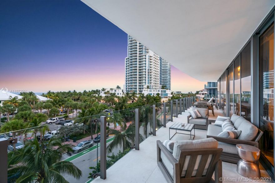 Enjoy private South of Fifth living in this luxury 4 bd/4.5 ba condo with direct ocean views. Unit feats. a contemporary aesthetic, enhanced with over $400k in recent upgrades, and is the only lower floor unit with the same unique PH living room layout, providing expansive space for relaxing & entertaining. Incl. European kitchen, smart-home technology, private elevator, & breathtaking views of the Atlantic Ocean from the wrap balcony. One Ocean, designed by Architect Enrique Norton, boasts panoramic views of the Atlantic Ocean, Biscayne Bay and the Miami Skyline. The highly sought-after address feats. ultra-luxury amenities incl. an infinity-edge pool deck designed by Swiss landscape architect Enzo Enea, full beach service, 24-hr onsite concierge, fitness center & spa, security, & valet.