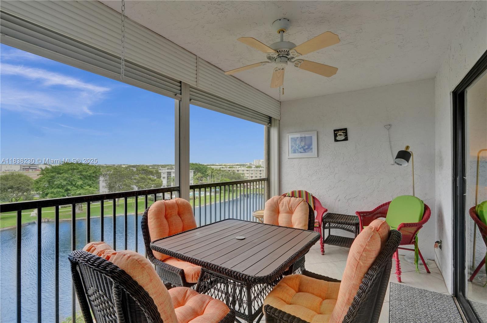 Peaceful 2 bed/2 Bath condominuim view over Lake on the unique Island in the Palm Aire/Cypress Bend Community. Condo is offered fully furnished but can be emptied if furniture is not required. Important feature is Air Conditioner has been replaced with an all new unit in March this year 2025. Building has a new roof and full assessment has been paid in full.