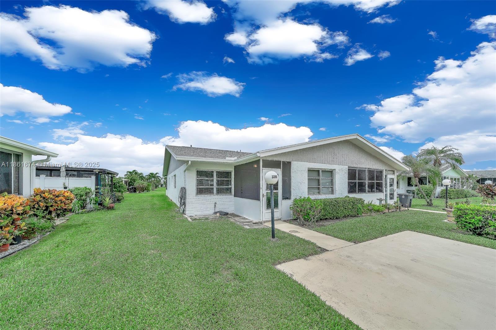 Welcome to Cypress Lakes, a 55+ community where you can enjoy golf, tennis, and a vibrant country club lifestyle. This beautifully remodeled home offers over 1,200 sq. ft. with 2 bedrooms, 2 bathrooms, and a spacious screened patio. Interior highlights include brand new large-format white tile floors, fresh paint, a brand new roof, and impact windows. The inviting patio is perfect for relaxing, entertaining guests, or enjoying a quiet dinner under the stars. Numerous modern upgrades add to the charm and comfort of this home.
Cypress Lakes provides resort-style living with an electronic guard-gated entrance, clubhouse, golf course, theater, swimming pool, sauna, hot tub, miniature golf, tennis, pickleball, basketball, shuffleboard, two fitness rooms, and a library.