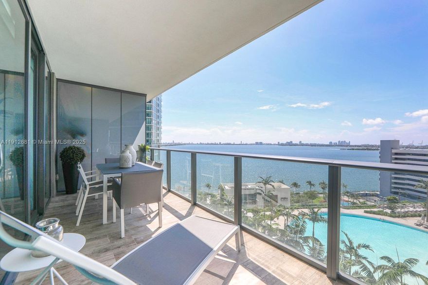 Available April 1st!!! PROFESSIONALLY DECORATED, LOOKS LIKE A MODEL UNIT! 2 SUITES PLUS FULL BATHROOM ON LIVING AREA. SUB-ZERO AND BOSH APPLIANCES. 320sqft Balcony and Resort Style amenities overlooking the bay and pool area. It won't last. Easy to show. Available for short term rental minimum 90 days. Call for Rates!