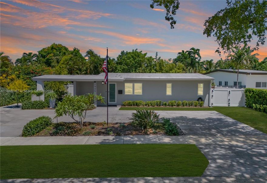 Welcome to this beautifully remodeled single-family 2 Bed 1 Bath Home located in the highly sought-after, 24hr guard-gated community of Keystone Islands. Residence sits on spacious 8,475 SF lot. Enjoy a bright, open-concept layout featuring a sleek kitchen with an oversized island. Upgrades include impact windows & doors, PVC sewer lines, updated electrical, 2019 roof, and brand-new fence for added privacy. Carport plus storage space add extra convenience. Whether you're a first-time homebuyer, looking to downsize, or searching for a move-in-ready investment in a prestigious location, this home checks all the boxes. Room to expand or add pool! Don't miss the opportunity to live in a secure, family-friendly neighborhood just mins from beaches, shopping, dining and top-rated schools.