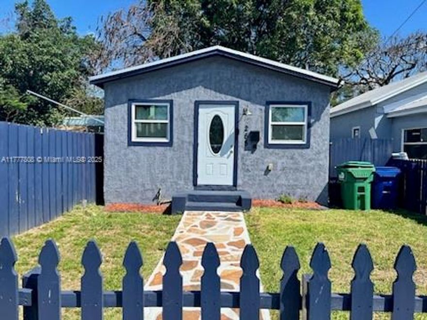 Perfect investment opportunity. Please, DO NOT disturb tenants. Cozy 2/1 home with large backyard. Updated in 2019/2020 including roof, fence, doors, impact windows and electrical. Interior includes beautiful tile throughout, custom made barn doors, plenty of cabinets and butcher block countertops. Interior and exterior lighting fixtures and plenty of natural light. Volume ceilings and spacious attic space that holds AC and tankless water heater. Located in up and coming "Little River" neighborhood near boutique shopping district and local eateries. Central location near expressways, entertainment and more.  Sold As-Is and subject to all liens, violations and open permits.