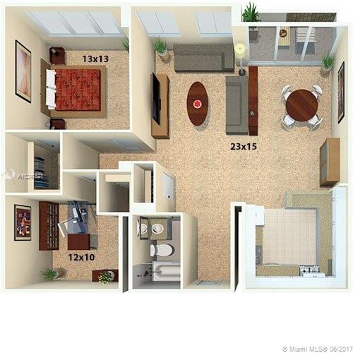Completely remodeled 2 Bed/2Bath apartment at Flamingo. Upgraded kitchen with stainless steel appliances & granite countertops, freshly paint and new floor. Modern looking apt. with flat ceilings,white walls & laminated floors. Community amenities include a fitness center, 2 resort style bay front pools surrounded by cabanas, lounge chairs and a tiki bar, a BBQ area and beach volleyball. Easy to show.
