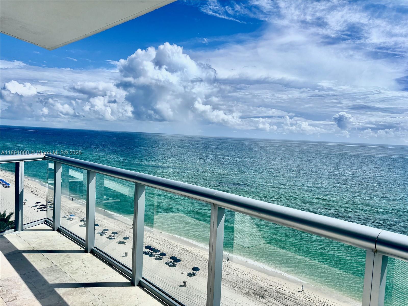 BREATHTAKING OCEANFRONT, UNOBSTRUCTED VIEW FROM THIS SPECTACULAR 1,110 SF, 1 BED + DEN, 2 FULL BATHS RESIDENCE IN THE SKY. FULLY FURNISHED PROFESSIONAL DECORATED.MARBLE FLOORS THROUGHOUT, ITALIAN KITCHEN, WASHER/DRYER, WALK-IN CLOSET. PRIVATE ELEVATOR, FLOOR TO CEILING WINDOWS & DOORS. FULL AMENITIES INCLUDE 2 POOLS, SAUNA, JACUZZI, WATERFRONT -GYM, 24 HR CONCIERGE, VALET PARKING, INTERNET & CABLE INCLUDED, AND MUCH MORE.
