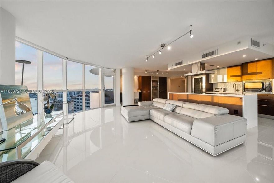 This high-floor residence at La Gorce Palace offers one of the most captivating views in Miami Beach—an endless panorama where the deep blue ocean meets the open sky. Floor-to-ceiling windows showcase stunning sunrises, sunsets, and Intracoastal views from every room. The oversized balcony invites outdoor relaxation in a serene beachfront setting. Freshly painted and filled with natural light, the unit features high-end appliances and a perfect blend of elegance and comfort. A true oceanfront retreat in one of the most iconic buildings on Collins Avenue.