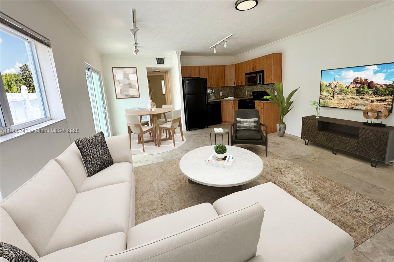 Corner Unit with bright open floorplan, lots of Natural Light. Feels like a tiny house with your own PRIVATE BACKYARD... Barbeque and Patio included. The complex has a Pool, Assigned Parking, and endless Guest Parking. Pets OK.
