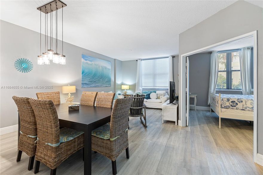 ONE-OF-A-KIND GEM in the heart of Downtown WPB, WHERE LUXURY MEETS EFFORTLESS CONVENIENCE. Chic 2 bed/1 bath retreat with a WASHER/DRYER INSIDE - a blend of ELEGANCE & COMFORT. A FULLY FURNISHED AND MOVE-IN READY OPPORTUNITY is available for long-term and short-term leases AND PURCHASE. Highlights include a BEAUTIFUL OPEN-CONCEPT KITCHEN, an UPDATED BATH, AND SLEEK, NEWER ENGINEERED WOOD FLOORING. Situated in an exclusive boutique building, you’ll enjoy resort-style amenities like an attended lobby, garage parking, a fitness room, a pool and spa, and lush garden courtyards. Location? Unbeatable! You’re just steps from CityPlace and a quick drive to the beach, PBI Airport, and Brightline. Not just an address—it’s a lifestyle upgrade waiting for you! SCHEDULE A TOUR TODAY!