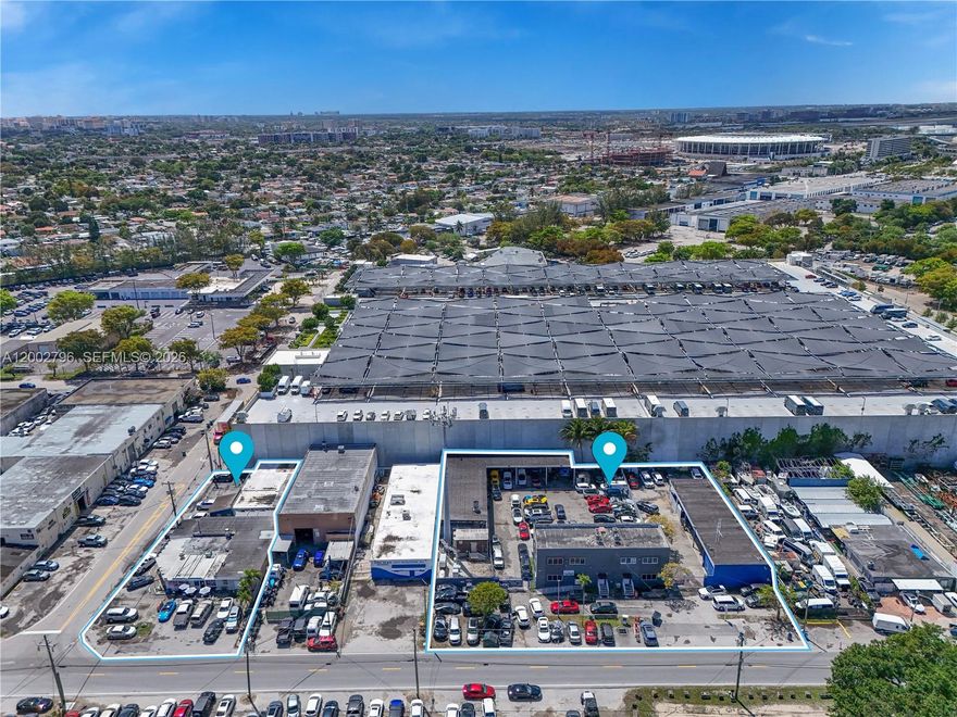 Rare Miami River corridor assemblage opportunity combining two properties totaling approximately ±42,000 SF of land with immediate income and long-term redevelopment upside.

The offering includes a corner mixed-use asset with strong frontage and dual-income configuration (front retail/cafeteria and rear automotive use), and a flex industrial property with an existing building and documented municipal permit history supporting collision, body shop, and spray booth operations.

Together, the properties offer excellent flexibility for automotive, marine, warehouse, logistics, contractor storage, showroom, flex industrial, and redevelopment scenarios. Existing improvements provide immediate operational utility while preserving future repositioning potential.

Strategically located within Miami’s highly desirable River corridor with excellent access to major transportation routes, airport logistics, and commercial infrastructure.

Ideal for owner-users, developers, family offices, and value-add investors seeking Miami land with income in place and strong upside.
