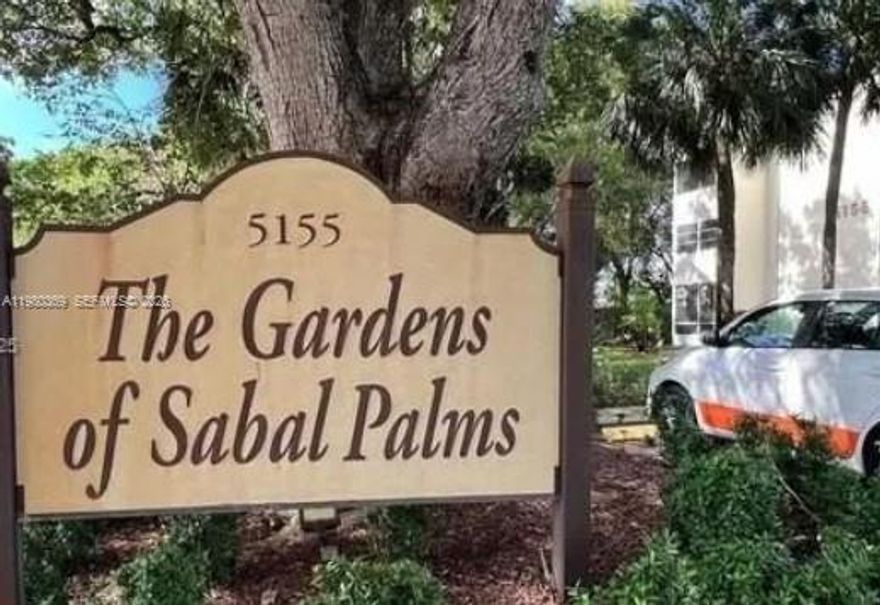 Stunning Updated Condo in the Heart of Tamarac - All Ages!

Discover this beautifully maintained 2-bedroom, 1.5-bathroom condo in the desirable, all-ages community of The Gardens of Sabal Palms. This bright and spacious unit boasts a functional split bedroom floor plan, perfect for privacy and comfort. The home features a modern, fully equipped kitchen with contemporary appliances, ample cabinetry, and sleek finishes throughout. Relax on your private screened-in patio, which offers a serene view of the surrounding gardens.

Move-In Ready: Freshly painted with modern flooring.
Convenience: In-unit full-size stacked washer and dryer.
Safety: Impact windows installed for peace of mind.
Comfort: Spacious master bedroom with a large walk-in closet and private ensuite bath.

Enjoy resort-style living with amenities including a sparkling community pool, BBQ/picnic area, a well-equipped gym, sauna, and shuffleboard courts. The community is meticulously maintained with plenty of guest parking. Located centrally in Tamarac, you are just 2 minutes from the Florida Turnpike, 20 minutes from the beach, and close to shopping, dining, and parks.

No pets per association rules. This turn-key home is a must-see and won't last long!