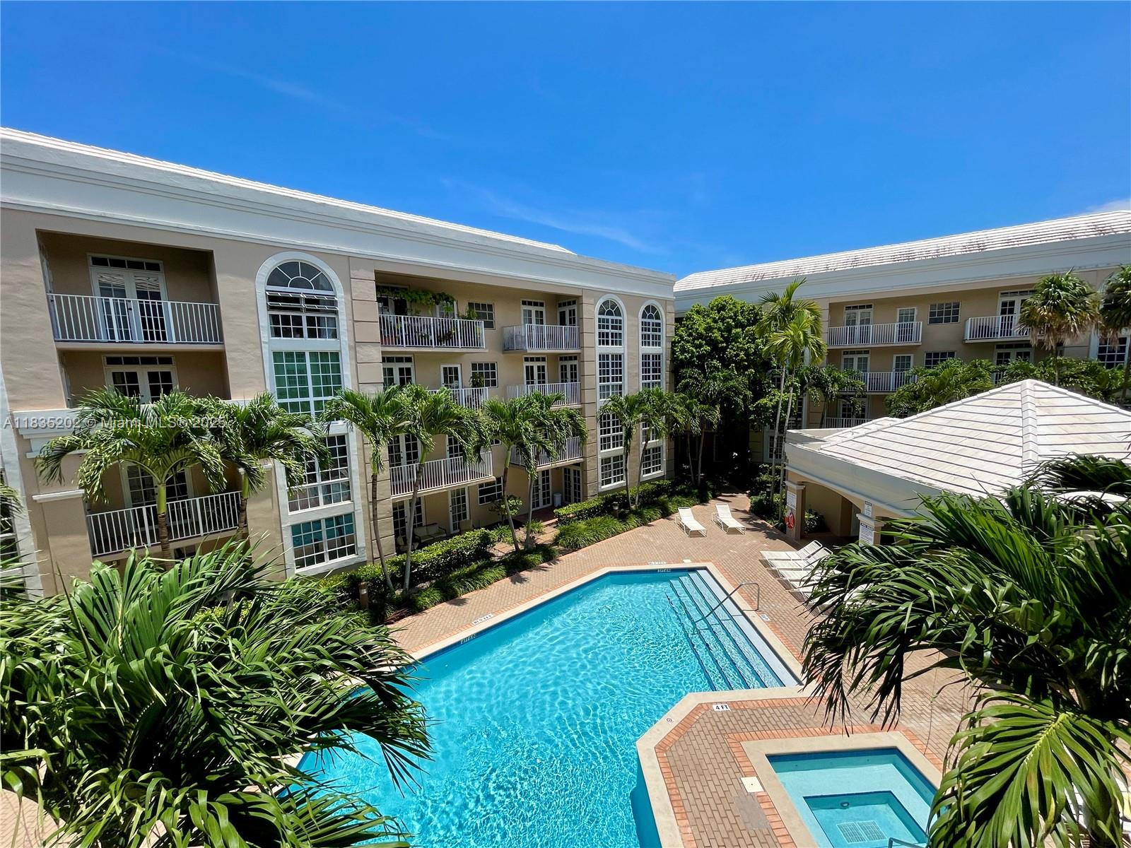 It's all about the U & the BEST VIEW! Located at University Inn Condo, this rarely available 2 bedroom, 2 bathroom residence features a one car garage, washer and dryer in unit and phenomenal views of the pool from every room The updated bathrooms and kitchen with brand new appliances. Enjoy 2 registered parking spaces (1 assigned) and ample free visitor parking. The premium South Gables location offers automatic admission to top rated Sunset Elementary International Magnet Program. The condo is just across the street from the University of Miami and blocks from Miami's Best Pizza, Publix and the wonderful shops and restaurants of South Miami and Gables. The Grove, Miami Intl Airport, world renown beaches are all Miami has to offer Is just minutes away. Vacant and easy to see.