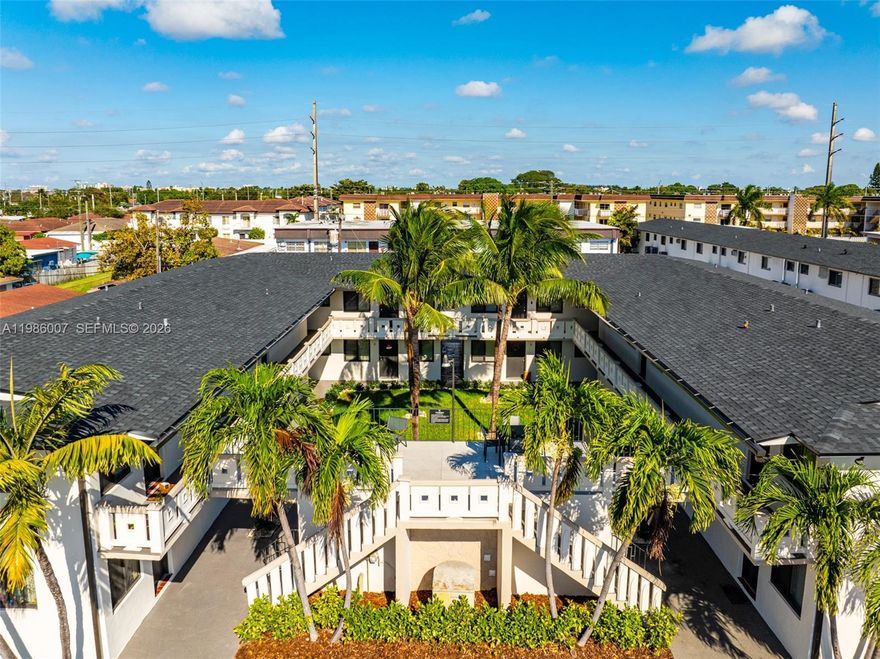 Charming and move-in-ready remodeled residence in the heart of Hialeah features impact windows and central air conditioning in a completely updated and professionally managed apartment complex with a new roofs. This renovated and well-maintained unit offers a comfortable layout, bright living spaces, and a convenient location close to shopping, dining, and everyday essentials. Situated in a well-kept building, it provides both comfort and accessibility. A great opportunity to live in a central and desirable area!