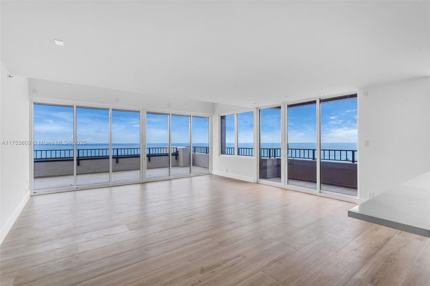 Experience the epitome of luxury living in this beautifully renovated 3-bedroom oceanfront apartment. Boasting top-of-the-line appliances and high-end finishes throughout, this home offers unparalleled comfort and style. Enjoy breathtaking, panoramic views of the ocean. Whether you’re cooking in the chef’s kitchen or relaxing in the spacious living areas, the attention to detail and quality is evident in every corner. A true coastal gem, this apartment combines modern elegance with the serenity of oceanfront living.”
Steps to the sand, ocean, pool, SandBar pool restaurant, Key Biscayne Lighthouse and Crandon Park. Gourmet market on premises, salon and spa services, electric charging stations, 12 tennis courts. Building amenities all recently remodeled.