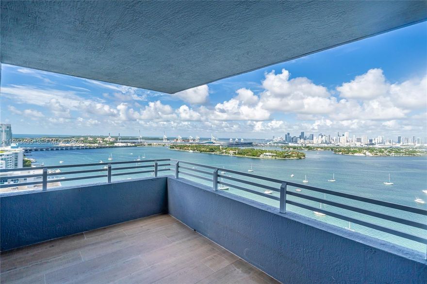 Brand new, turnkey gut renovated unit with direct downtown views at the Waverly South Beach. This is the largest line at the Waverly, huge open living room, wine fridge and 2 beverage centers. Lots of natural light, tons of storage and close space. Enjoy breathtaking sunset views over downtown and the bay, with exposures to the south and west from a high floor that also offers glimpses of the ocean. This exclusive 2-bedroom 2 bath unit includes 2 parking spaces. Tennis and volleyball courts, alongside a pristine pool, add to the allure of this prestigious building. Located a few blocks from Sunset Harbour, this is urban living at its finest.
