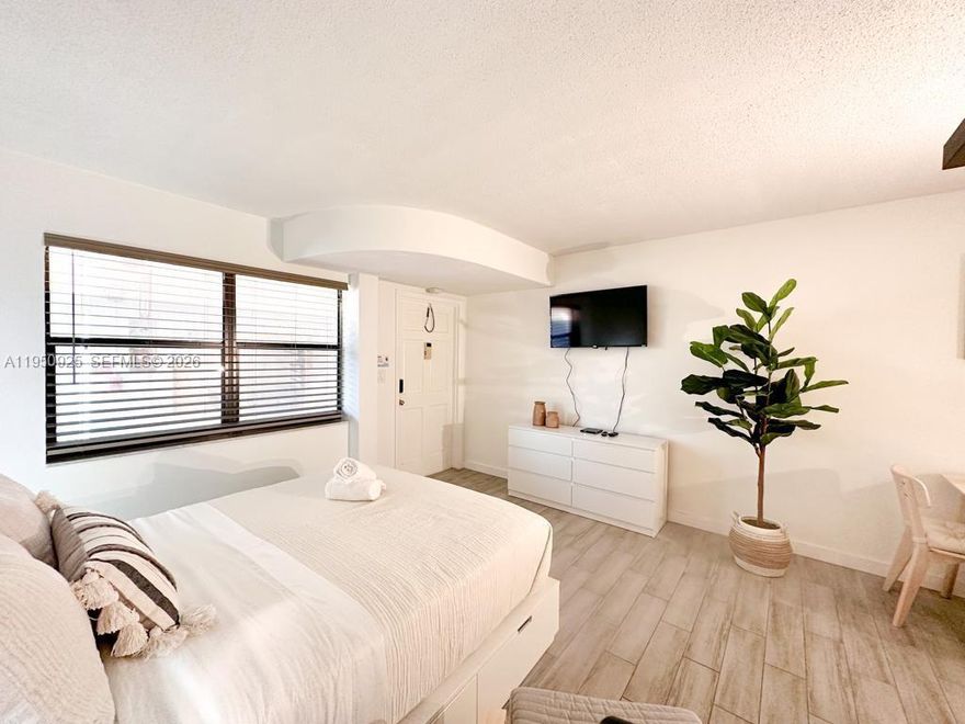 Charming 1- Bedroom Studio near the Atlantic Ocean! Welcome to your perfect beachside retreat. Cozy and functional - Thoughtfully designed space with an open layout, bright interiors. Fully furnished in a well-maintained condominium in Deerfield Beach. This 360 sq ft unit offers an efficient layout and comes with one assigned parking space. Prime location near restaurants, shopping, and major roads. Condo association approval required. Easy to show.