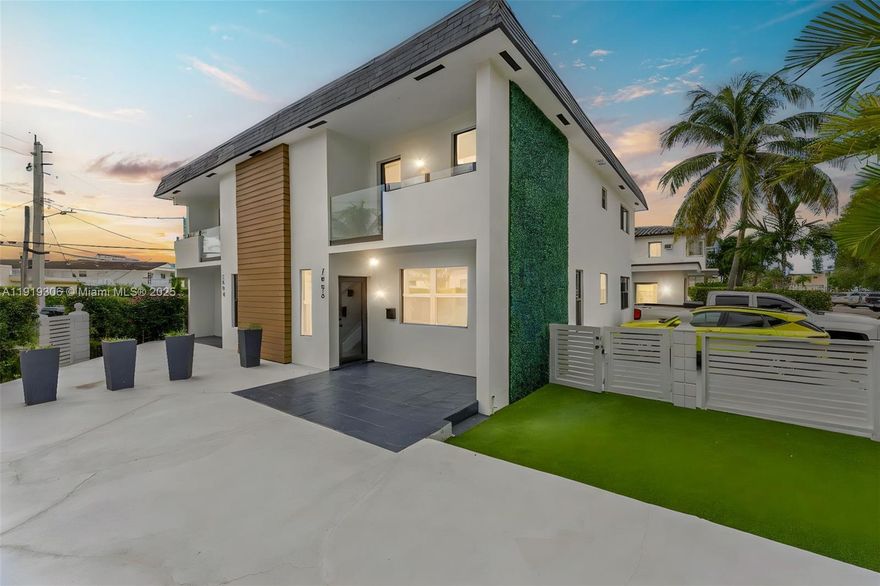 Experience elevated coastal living in this fully renovated Miami Beach townhome. Perfectly situated. steps from the Ocean. Located in a tranquil residential neighborhood, this stunning 5-bedroom, 3-bath residence close to 2,000 sqft under A/C of. Beautifully designed living space across two levels. Enjoy floor-to-ceiling windows, private balconies, a dedicated laundry room, and two assigned parking spaces.
Crafted with premium finishes throughout, the home features hurricane-impact windows, indoor and outdoor LED lighting,  elegantly designed staircase, lush & modern landscaping. Each detail has been expertly curated by a top interior designer to create a timeless, contemporary atmosphere.
Ideally located in the desirable Miami Beach area, you’ll be moments from top-rated schools, pristine beaches, trendy restaurants, and premier shopping destinations.