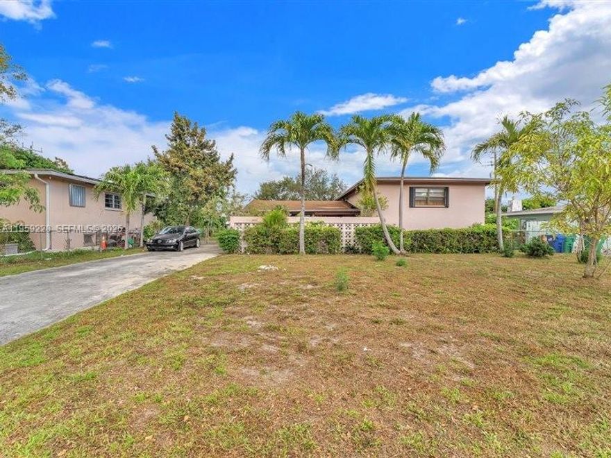Spacious 4-bedroom, 2-bath home featuring an oversized primary suite and a large backyard with plenty of potential. Roof is only 4 years old. Former pool has been filled in, offering expanded yard space. Ideally located with easy access to I-95 and the Turnpike, and just minutes from Aventura Mall. Property needs renovations — perfect opportunity to customize and add value.