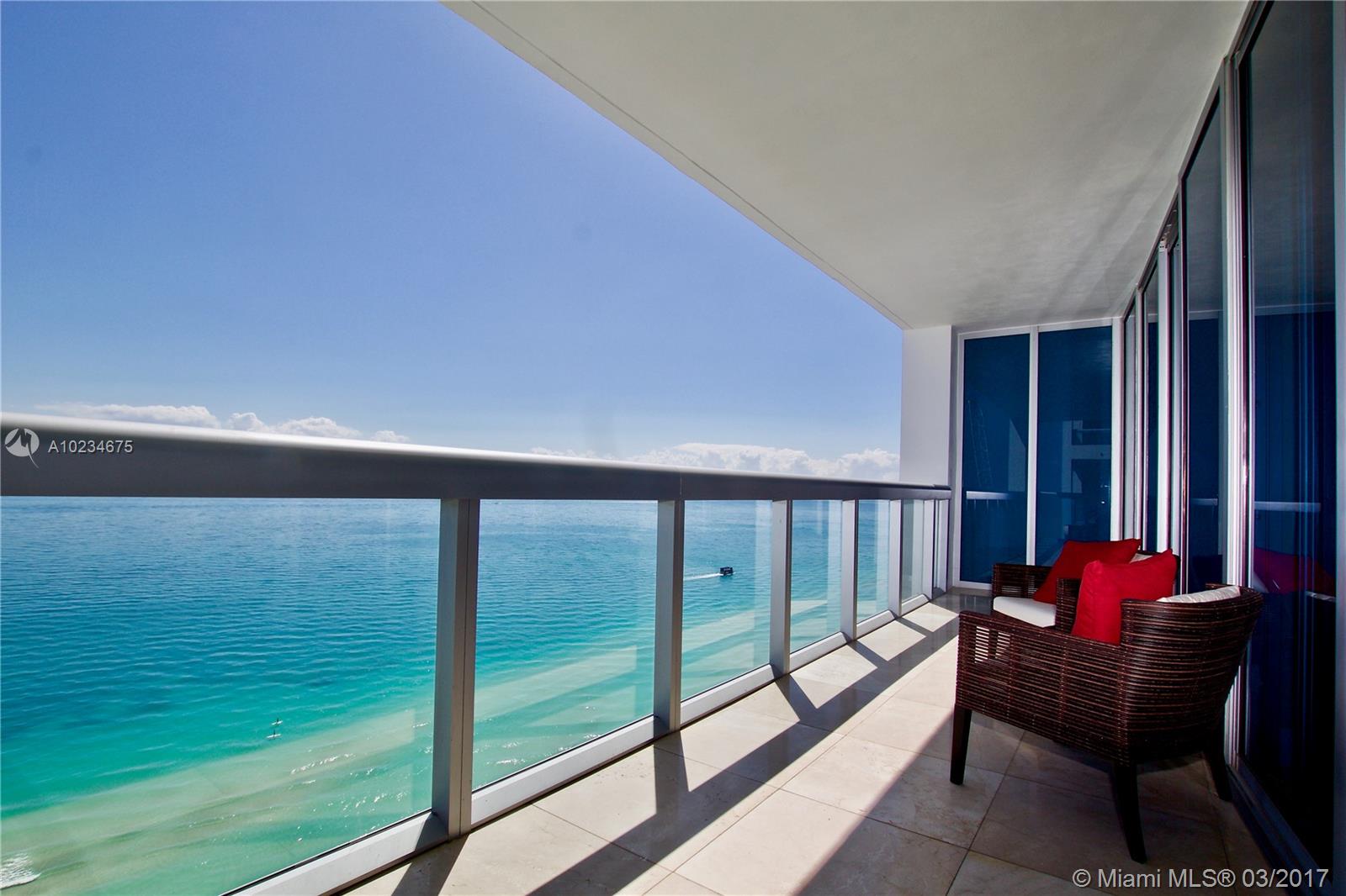Beautiful oceanfront living at The Carillon Residences. This is NOT just a residence "It is a lifestyle". This building is known for its commitment to provide numerous workout classes per day, has a full service Spa, Salon, and an on site restaraunt. Flow through unit w/east Direct Ocean view and City sunset views! The unit has sub zero Miehle appliances and window treatments. Master is currently set up as guest room and optional 3 bedrm with Ocean views is set up as office! Let your imagination run wild!