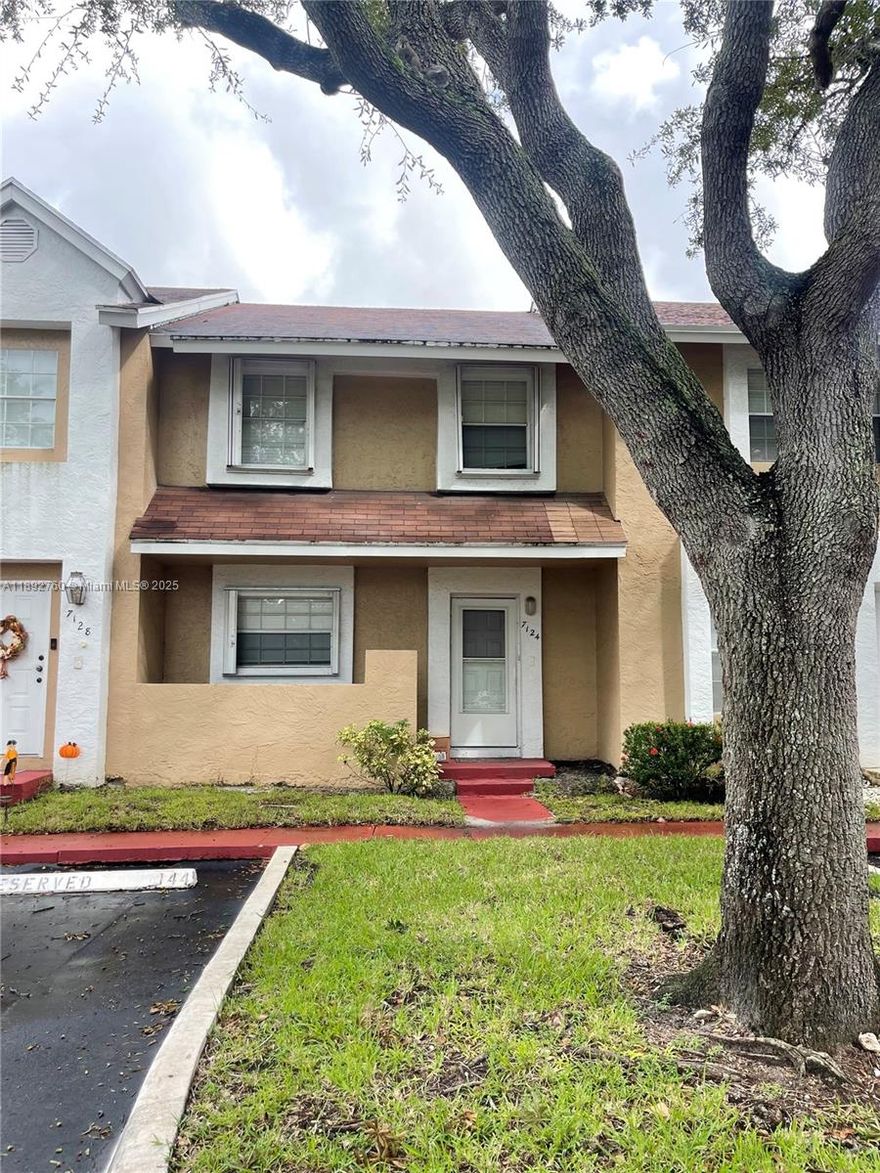 Welcome to Jasmine at Woodmont! This 3-bedroom, 2.5-bath townhouse offers 1,440 sq ft of living space in the heart of Tamarac. Featuring a spacious layout Upstairs, you'll find the primary suite with a walk-in closet and en-suite bath with shower. Community amenities include a pool, tennis courts, and picnic area. Pets welcome (with restrictions). No leasing allowed. Close to shopping, dining, and schools. HOA approval required.