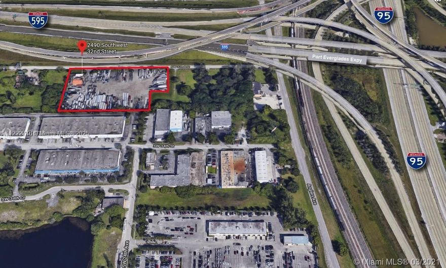 We are pleased to present the opportunity to own, one of the Most Exclusive 3.23 Acres of Industrial land with 1500 sq foot Warehousing/Garage facility and additional 750 sq foot office/residence. Arguably one of the most preferred Industrial submarkets in South FL - ideal logistical location right off I-95 & 595 and minutes from Port Everglades & Fort Lauderdale International Airport allowing seamless access to the Tri-County. Zoned IROM-AA which permits most industrial usages. Currently used for truck parking/terminal, was leased at $4 per square foot NNN. Greatest Deal Ever- would not Last !!!