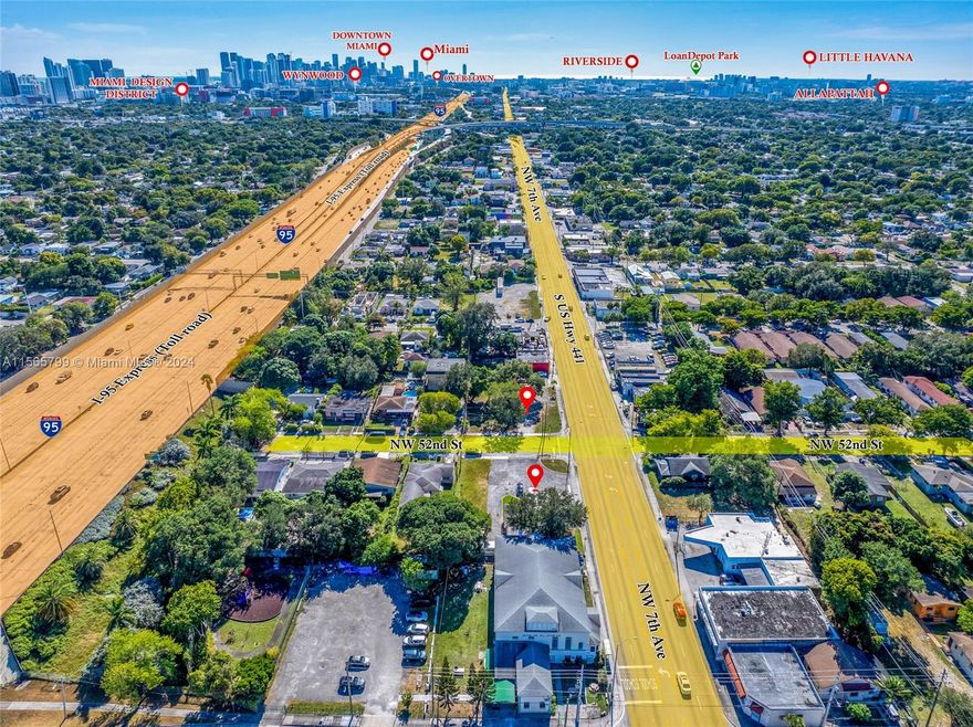 West Little River 5235 nw 7 ave, 690 nw 52 st / end- user/ redevelopment play/ T5O zoning. 

1. Corner /Retail 2000SF Building on a nearly 13,000sf lot. Unique opportunity to acquire an existing funeral home, well established over 30 years, with all existing licenses, generating income $3,500k/month gross. Lease is M2M. 

2. Corner Vacant parcel with mixed use zoning ideal multifamily development with retail component. 

With a daily vehicle count of 24000, NW 7th ave is an important high traffic north-west corridor, connecting several critical neighborhoods of Miami and running parallel to I-95. The corridor is growing quickly in importance and is directly in the path of redevelopment, Property is located near the Liberty Square.