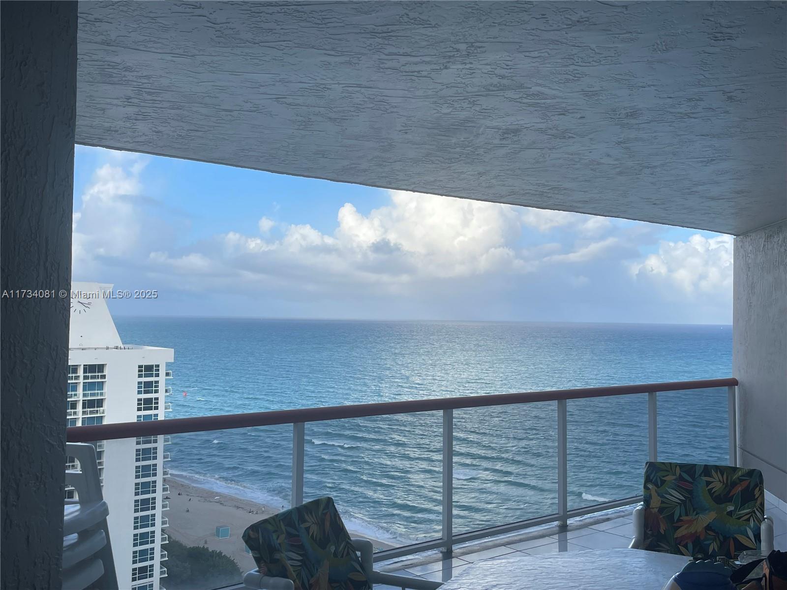 Direct ocean views with a large balcony. Beautiful two bedroom, two bathrooms condo. Waterfront views from bedroom with a washer dryer located inside the unit. Amenities include gym, weight room, sauna, BBQ area, oceanfront pool and hot tub. Publix, Walgreens and shops. Private beach access. Building under exterior renovation. Also for sale mls#A11670344