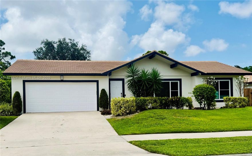 This Beautiful Substantially Remodeled Single Family Home features 3 full Bedrooms, 2 full Baths & a large 2 Car Garage with a private Pool! Located in the desirable, well manicure landscaped neighborhood of Timbercreek in the heart of Boca. Close to everything! Just minutes to FAU, Town Center Mall, restaurants, parks, beaches & I-95 for fast commuting! Top rated Schools, Private fully fenced backyard with a roofed screened-in patio, Fruit tree and a salt heated pool for the ultimate retreat. Wood/vinyl floors throughout the house & tile in Bathrooms. Separate laundry room with a sink. Kitchen, Dinning, Living & Family Room are overlooking the pool & garden. Split floorplan, Impact windows & doors & lots of storage. Do not miss out on this one! It Won't Last