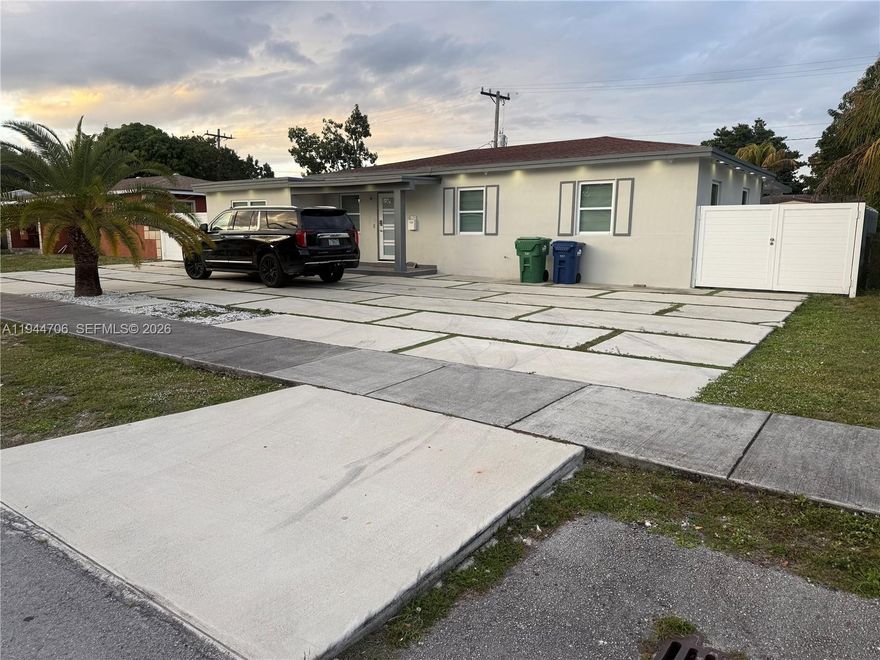 Charming single-family home located in the heart of Miami Gardens. This one-story residence features a spacious layout with a large yard, ample driveway parking, and no HOA. Conveniently located near major highways, shopping, schools, and dining. Great opportunity for homeowners or investors. Easy to show.