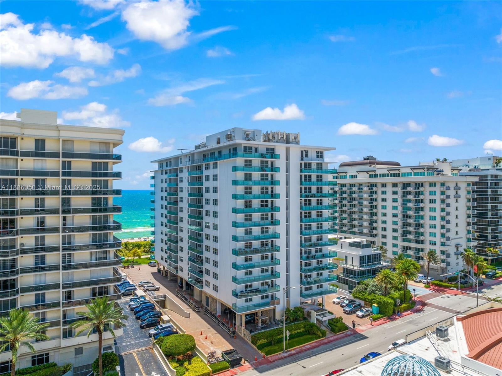 Renovated 1 bed 1.5 bath in the heart of Surfside. Unit 701 faces north and is situated on a beach front property offering beach service. Common laundry on each floor, wifi & cable included. Pool recently opened with redone fenced backyard. 12 month lease only.