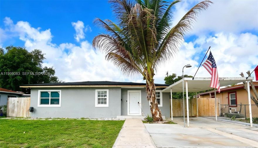 Modern single-story home in excellent condition. Impact windows, kitchen with quartz countertops and modern appliances. Bright spaces, bathroom in excellent shape, and ceramic floors. Rent includes water, electricity, internet and lawn care. Plus, just minutes from Oleta River State Park and the Mall. Move-in ready and perfect to enjoy!