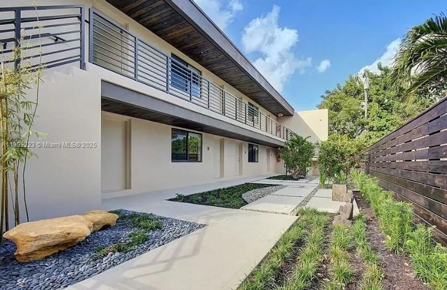 Completely renovated Zen Garden corner apartment, luxury rental featuring 1 bedroom, 1 bath, 1st floor unit, pet friendly, secure and gated building. Only 8 units in total. Newer SS appliances, 2 mini split AC unit, Washer/Dryer combo in the apartment, quartz counter top, Laminate surface flooring, hurricane impact windows, beautiful landscaped property..