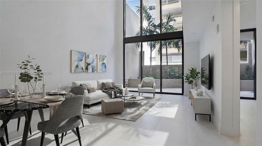 Welcome to Townhouse 2 at Arbor Coconut Grove, a truly special residence offering the privacy and feel of a single-family home with the full convenience of luxury condo living, all in the heart of Coconut Grove.
Brand new townhouse at Arbor Coconut Grove | Double-Height Ceilings, Storage & 2 Parking Spaces

This exceptionally bright and airy unit features double-height ceilings in the living room, creating an impressive sense of volume and natural light throughout the space. The home offers 2 bedrooms, 2 bathrooms, plus a spacious den ideal for a home office, TV room, or additional lounge area.

Seamlessly blending indoor and outdoor living, the townhouse boasts a generous private outdoor area surrounded by lush landscaping, perfect for relaxing or entertaining.

A rare highlight of this residence is the private storage unit, available to only a limited number of owners in the building, along with two assigned parking spaces, a true premium in the Grove.

Arbor offers a boutique lifestyle with resort-style amenities, including a fully equipped gym, co-working spaces, front desk services, rooftop deck, pool, and event room.

Enjoy the best of both worlds: a private townhouse lifestyle within a full-service building, just steps from Coconut Grove’s top restaurants, parks, marinas, and vibrant village atmosphere.

A unique and rarely available opportunity in one of Miami’s most desirable neighborhoods.