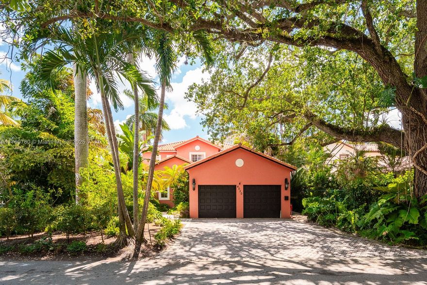 Welcome to a charming oasis in South Coconut Grove! This expansive home with 4 bdrms +office, features natural light & boasts volume ceilings w/a flexible floor plan to suit your lifestyle. The lush garden & courtyard entry set the stage for a warm welcome. The chef’s kitchen is a culinary dream, featuring a gas range with grill & griddle, multiple workstations & spacious pantry. The tropical pool & patio are truly magazine-worthy, perfect for outdoor enjoyment. An ideal home for entertaining as it seamlessly flows from exterior to interior spaces. Situated on a low-traffic street within the Utopia Homeowners Assoc, the home is conveniently close to a neighborhood park. Plus, it's not in a flood zone, offering peace of mind. Experience the best of Coconut Grove living! A Very Special Home.