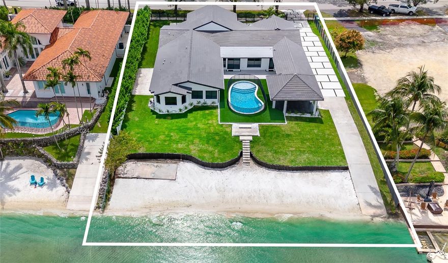 Step into luxury in this completely renovated 6-bedroom, 4-bathroom sanctuary nestled along the shores of picturesque E Lake. With only 116 homes on the lake. All permits have been closed & finalized. Host unforgettable gatherings in the spacious open floor plan, or savor moments of serenity in the gazebo, offering breathtaking sunset views of the 76 acre navigable lake. The oversized pool, with its inviting shallow entry overlooks your own private beach and boat ramp which provides exclusive access to  fishing, water skiing etc..
Enjoy resort living with a host of upgrades, including a new tile roof with transferable warranty, PVC sanitary piping, impact windows & doors, gourmet kitchen w/ Jenn Air appliances, glass-enclosed wine rack & bar, electric remote gated entry & modern driveway.