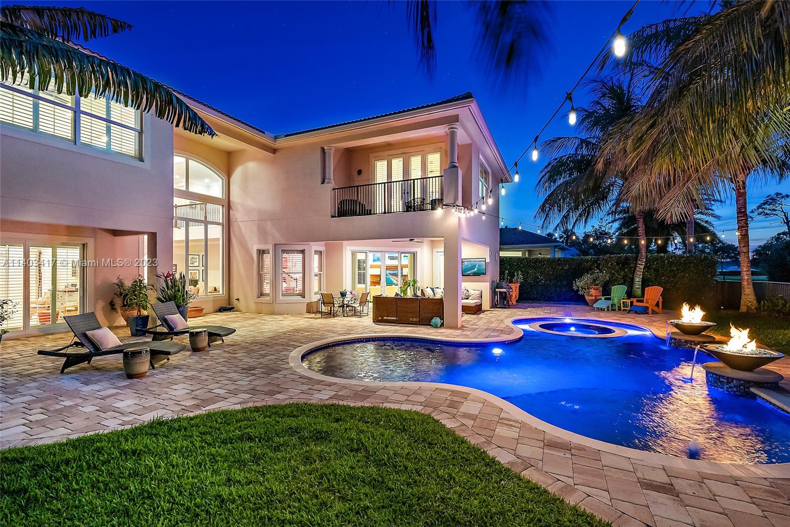 Grand Estate home with open spaces, dramatic staircase that leads to the upper floor with 4 bedrooms, loft and specular Preserve views. Primary suite boasts a private balcony, 2 large walk-in closets, sitting area and luxurious marble bath with a Roman style tub, separate shower, dual vanities and private water closet. Loft area is open to living room and foyer and connecting bridge to back stairway. The gourmet kitchen is very well appointed and is open to the family room and breakfast area, all of which have fantastic views of the pool, lanai and nature preserve. Outdoor patio and pool area will provide countless hours of relaxation and entertainment. Expanded Treanna Model.