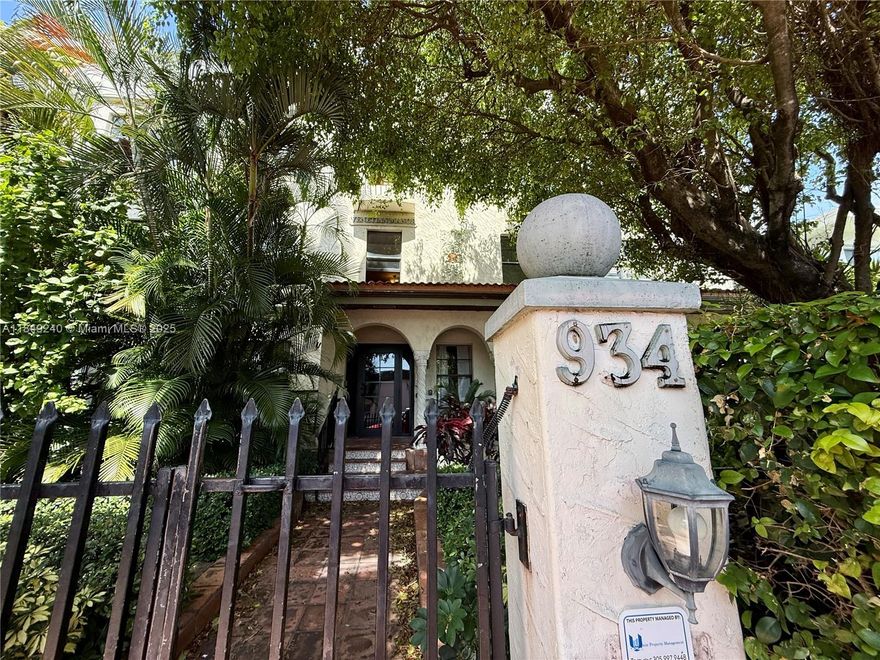 Vintage soul meets Miami sunshine! Step into Miami history with this 1BD/1BA in The Venetian Manor, a 1920s Mediterranean Revival landmark. Original details—arched doorways, high ceilings, tile & hardwood floors—blend with impact windows, new AC, W/D in unit & modern updates for the perfect mix of charm and comfort. Natural light fills every corner, creating a warm and inviting space. New buyer benefits from $30K in 100-year recertification work already paid by seller. Boutique historic building with Mediterranean façade, lush gardens & unbeatable location next to Flamingo Park, minutes to the Ocean, Biscayne Bay, Design District & Miami Beach. Ideal for first-time buyers, seasonal residents or investors—own a piece of Miami’s history today!