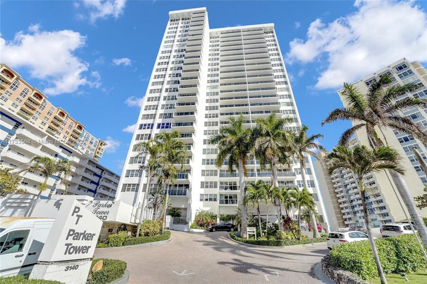 Talk about views and sunshine!  Directly on the sand, this split 2 bedroom floor plan offers an abundance of both.  With views spanning all the way from downtown Miami to Fort Lauderdale, this unit overlooks multi-million dollar mansions, and even has a sneak peak at the ocean. Unit features include renovated kitchen and bathrooms. Hurricane glass windows and sliders. Walk in closet and ensuite bathroom in Primary Bedroom. Eat-in kitchen.  Furniture is included, if desired. All assessments have been paid and there are none pending.  The building includes a gym, a fully redone pool and deck area, barbecue area, social hall and work area, security, self parking.  Hallandale is experiencing a renaissance.  Be part of it.