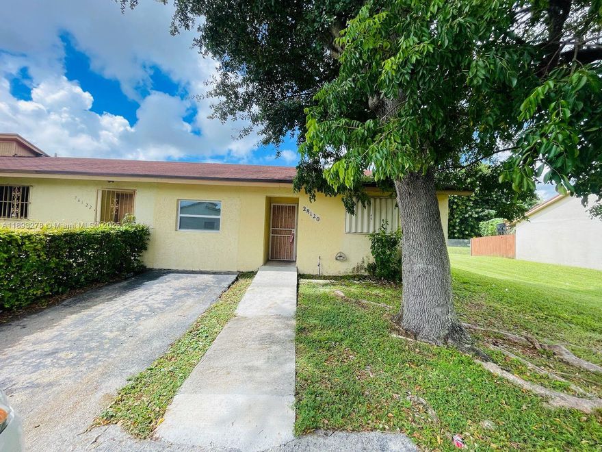 Spacious three bedroom two bathroom unit with fenced yard. Unit has tile flooring throughout with tall ceilings in the living room area. Unit is a corner lot with privacy. Laundry room with washer and dryer. Stainless Steel Refrigerator and Stove, Central Air Conditioning and Accordion Shutters. this unit is part of the Waterside community. Section 8 Welcome! with a security deposit reduction to only $700 for Move In.