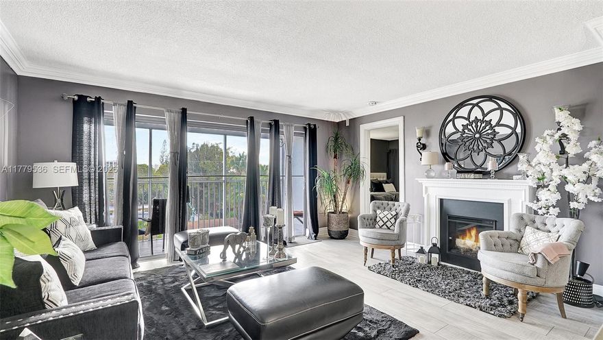 Comparable unit #105T recently sold for $290K with fewer upgrades. This spacious, beautifully upgraded 2BR/2BA condo is located in a desirable 55+ community and offers a bright, open living area with soaring ceilings and double sliding doors leading to a large screened-in patio. The updated kitchen features stainless steel appliances, an oversized double refrigerator, quartz countertops, ample cabinetry, and a dedicated dining area. Both bathrooms have been tastefully remodeled—one with a tub, the other with a walk-in shower and dual sinks. A new A/C handler adds efficiency and peace of mind. Laminate tile flooring, crown molding, and generous closet space are found throughout, with additional storage available. Community amenities include a clubhouse, pool, fitness center, and common laundry. Ideally located just 10 minutes from the beach and minutes to Gulfstream Park & Casino, Aventura Mall, dining, shopping, and hospitals.