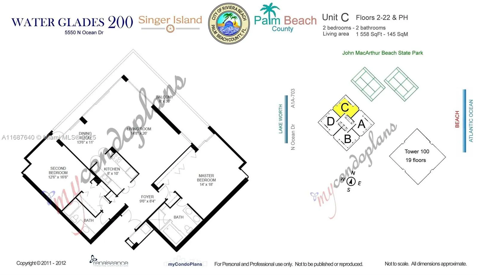 Singer Island, Florida 33404, United States, 2 Bedrooms Bedrooms, ,2 BathroomsBathrooms,Residential,Active,35031