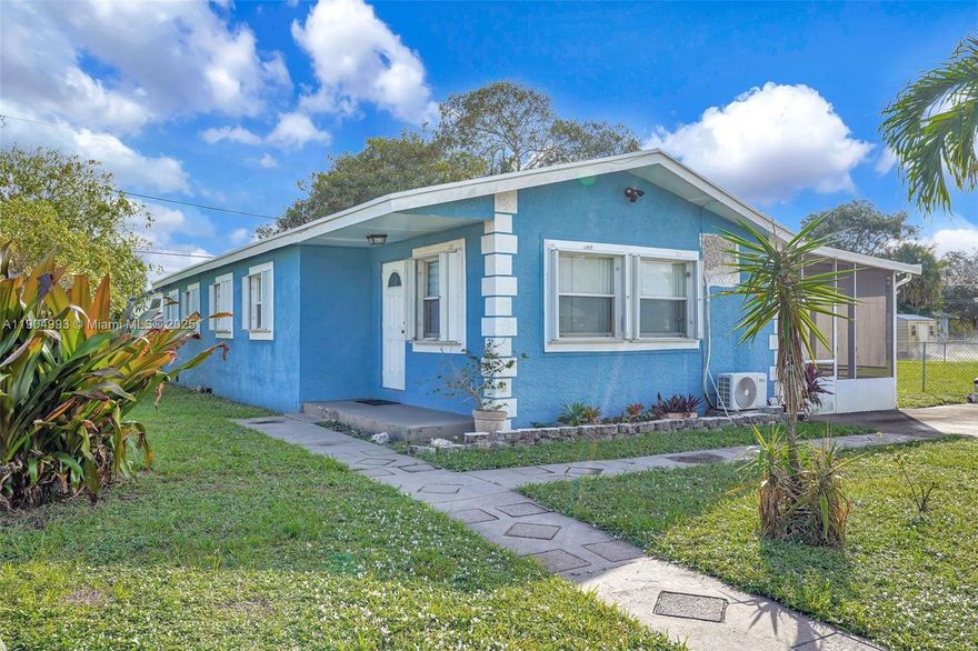Excellent opportunity to own a charming 2-bedroom, 2-bath home in the heart of Fort Lauderdale — perfect for those looking to renovate or customize to their taste. Originally a 4-bedroom layout, the home now features an expanded master suite and dining area, offering a spacious and versatile floor plan. The property includes a large screened patio, mature fruit trees, and plenty of parking space. Bright and full of potential, this home is ideal for buyers seeking a project or investment opportunity in a prime location close to shopping, dining, and everything Fort Lauderdale has to offer. Don’t miss this incredible opportunity to make it your own!