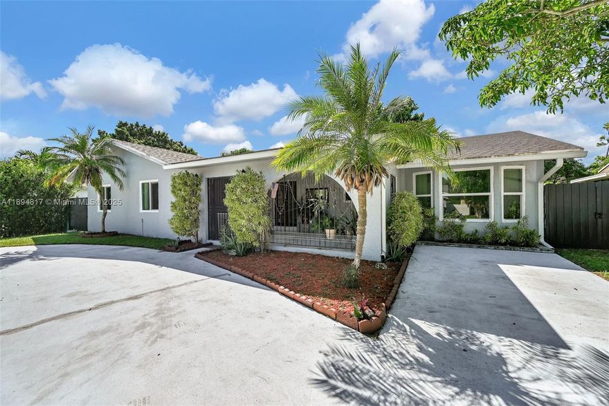 Imagine your family here. Morning coffee on your big screened porch as kids laugh under mango and avocado trees. Sunday BBQs sizzle on the covered terrace while everyone gathers in the huge family room. With 2,304 SF, there's finally room for everyone. This 5-bedroom home has one bedroom bigger than the master, perfect for siblings, grandparents, a playroom, or your home office! Make meals in the updated kitchen with granite counters & endless cabinet space. Both bathrooms are beautifully redone. Park 4+ cars easily and store toys/gear in the big laundry room. Feel safe with your impact windows, a new 2022 roof, and NO HOA fees. Just minutes from top schools (Coral Reef, Biotech), The Falls, MetroZoo, US1 & Turnpike. See yourself here: Take the 3D tour, your family’s dream home is waiting!