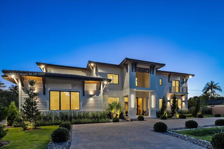 Discover unbeatable value with Pinecrest's lowest-priced new construction home, offering modern luxury & exceptional quality at an incredible price *Meticulously landscaped corner lot *Elegant foyer leading to an open-concept living area w/25 ft ceilings & stunning pool views *Dazzling floor-to-ceiling porcelain stone wall *Full wet bar for effortless entertaining *Chef’s dream kitchen & spacious butler’s pantry* Versatile floor plan, 2 flex rms & loft area* Upstairs main suite, your retreat! * Full summer kitchen* Spacious laundry, generator-ready w/transfer switch & 1000-gallon buried gas tank, wired for smart shades, speakers & cameras, plus Cat-6 wired for all AI upgrades* Don't miss this rare opportunity to own a brand-new home in one of South Florida's most sought-after communities!