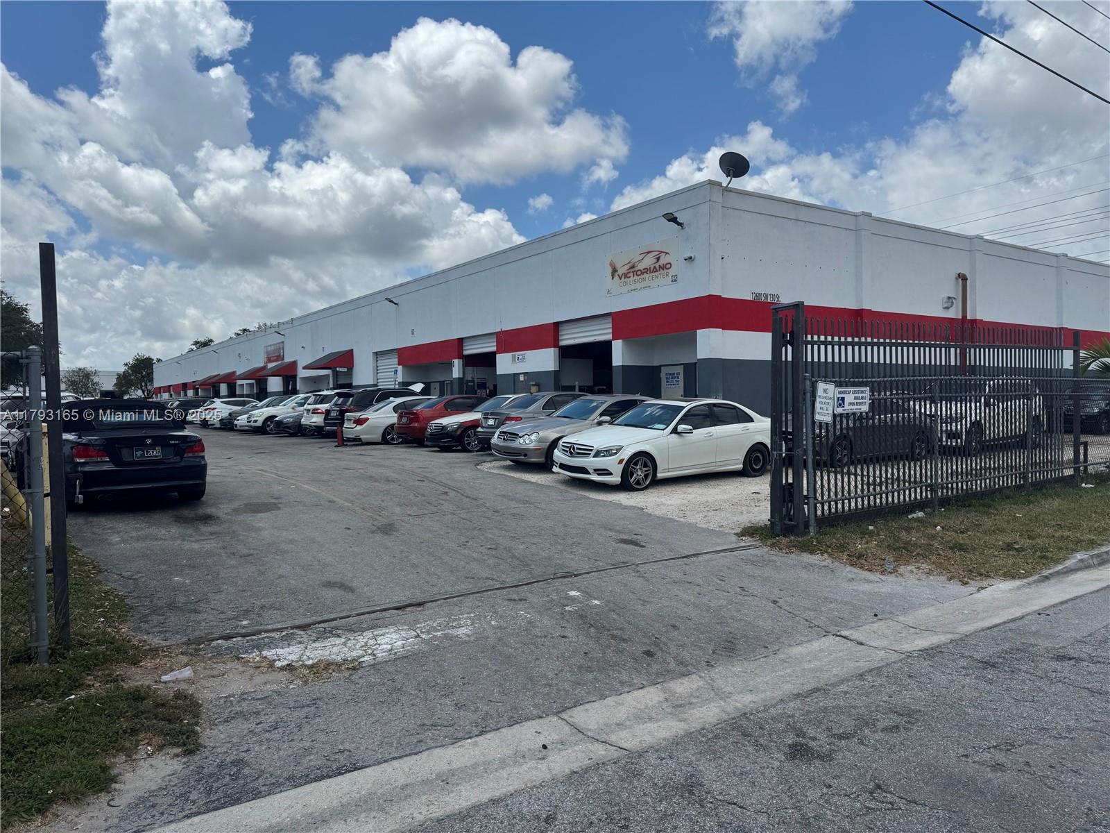 Explore the sale of 12 well-appointed warehouse units, each featuring its own office and bathroom, collectively offering a spacious 24,804 square feet. Currently utilized as a mechanics, paint shop, and body shop, these units are ideal for businesses in the automotive and manufacturing sectors. The price includes several car lifts, a paint hood, bodywork, mechanical, and painting tools. Each unit is designed for efficiency, providing dedicated workspaces along with essential amenities to enhance productivity. The property boasts excellent accessibility and visibility, making it a prime location for various operations. Excellently located near the 826 and 836 exits. NO HOA, NO MAINTENANCE FEE.